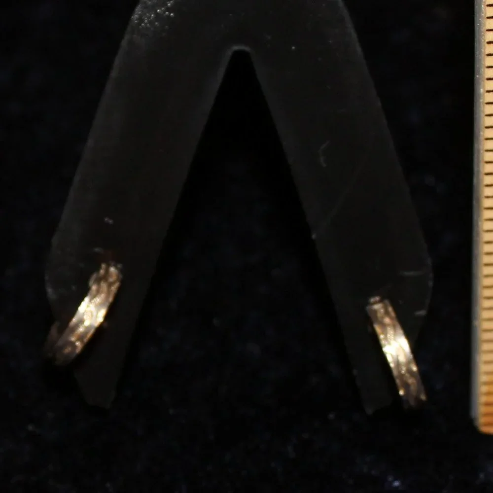Gold toned hooped screw Earrings